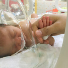 Baby in incubator
