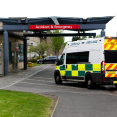 Ambulance entering accident and emergency
