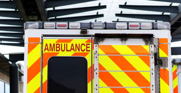 Photo of ambulance at A&E