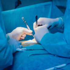 Doctors operating on patient