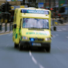 Photo of speeding ambulance