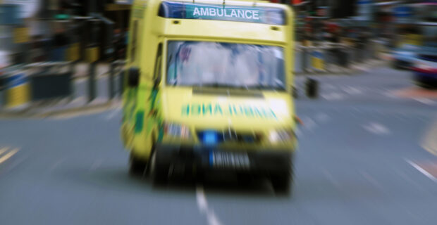 Photo of speeding ambulance