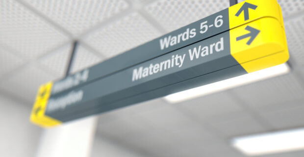 Maternity ward sign
