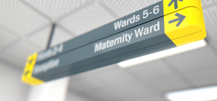 Maternity ward sign